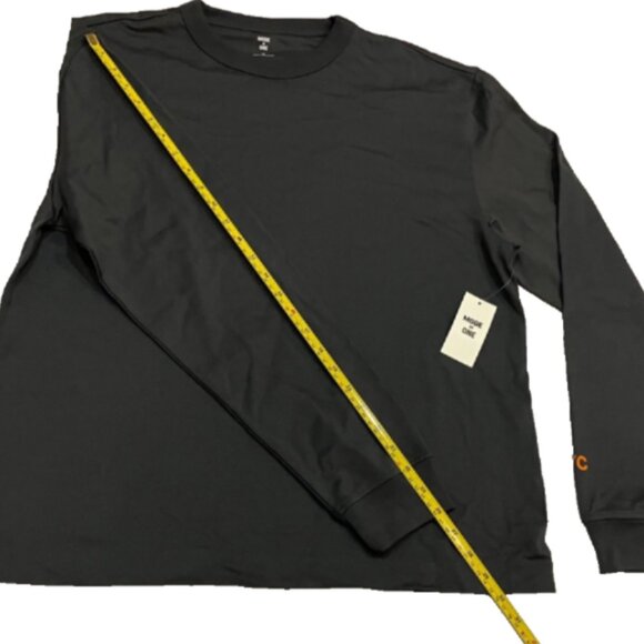 Mode of One Mens Liberty Long Sleeve Relaxed Fit Tshirt iEbony Grey M - Picture 7 of 8